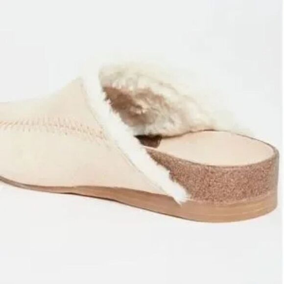 Revolve Villa Rouge Valdez Suede Leather Slippers in Nude - Picture 2 of 8